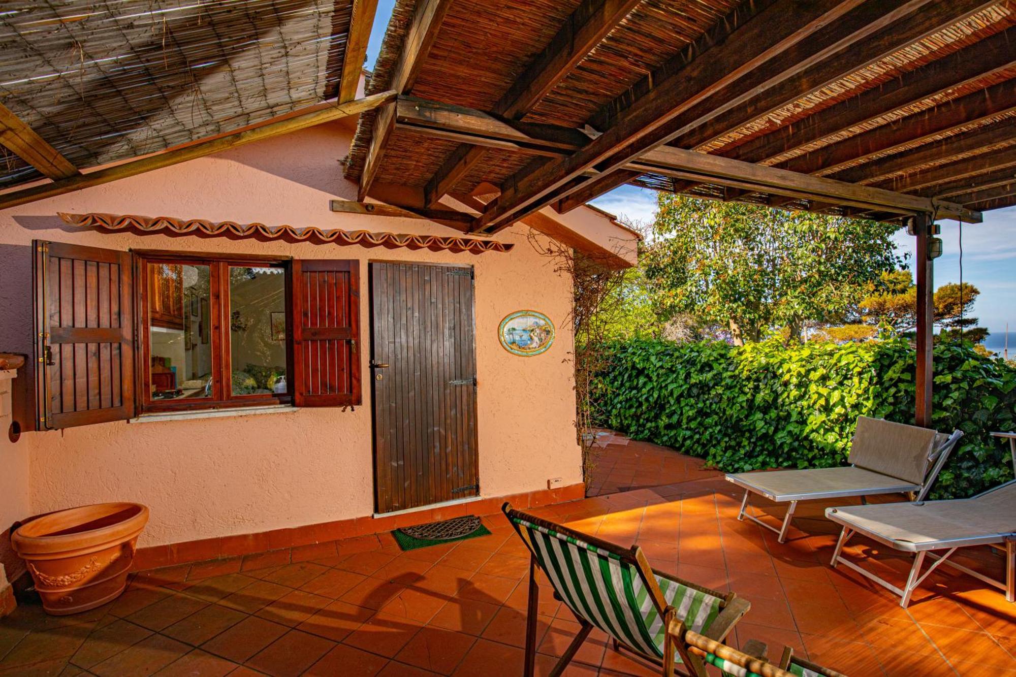 Il Cottage Di Villa Sveva, Splendida Vista Mare Порто Санто Стефано Екстериор снимка